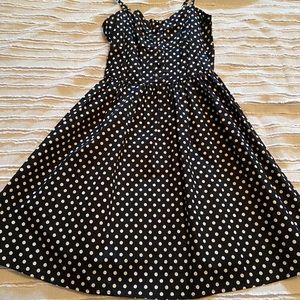 Black and white polka dot dress